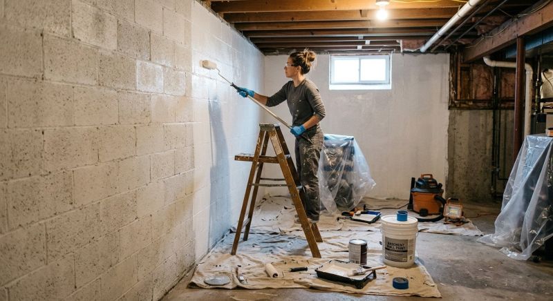 Basement Wall Painting in Waco, TX